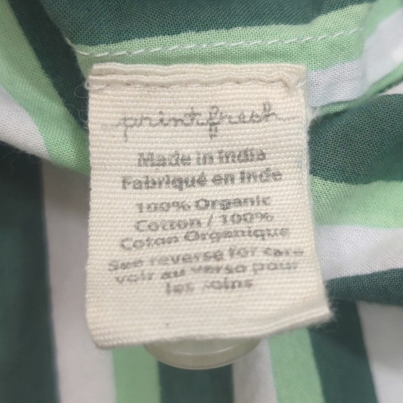 Printfresh Spearmint Striped Organic Cotton Pajama Top - Picture 9 of 10